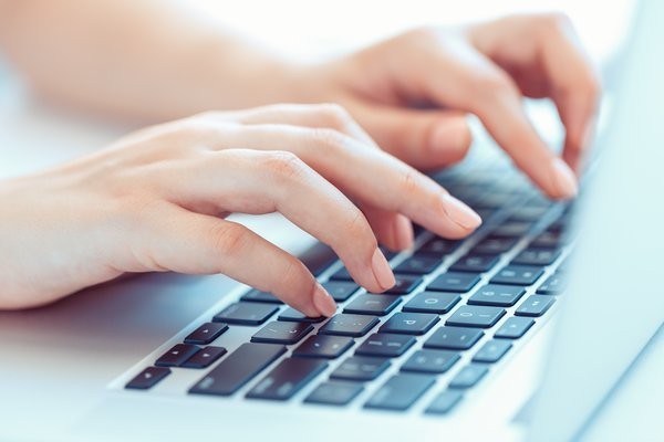 Web design keyboard representing professional website creation